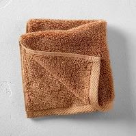 Photo 1 of 2 PACK Organic Bath Towel - Casaluna™ WARM BROWN WASHCLOTH

