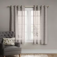 Photo 1 of 2 PACK 1pc Light Filtering Textured Weave Window Curtain Panel - Threshold™ 54WX84L GRAY