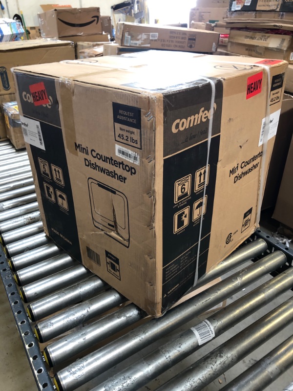 Photo 3 of COMFEE' Countertop Dishwasher, Portable Dishwasher with 5L Built-in Water Tank, No Hookup Needed, 6 Programs, 360° Dual Spray, 192? Steam& Air-Dry Function, Mini Dishwasher for Apartments& RVs, White
