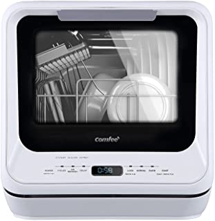 Photo 1 of COMFEE' Countertop Dishwasher, Portable Dishwasher with 5L Built-in Water Tank, No Hookup Needed, 6 Programs, 360° Dual Spray, 192? Steam& Air-Dry Function, Mini Dishwasher for Apartments& RVs, White
