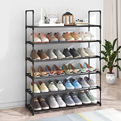 Photo 1 of YSSPORT 6 Tiers Shoe Rack for Closet, Free Standing Shoe Rack Space Saving Shoes Storage Shelf, Stackable Shoe Shelf for 24 pairs Space
