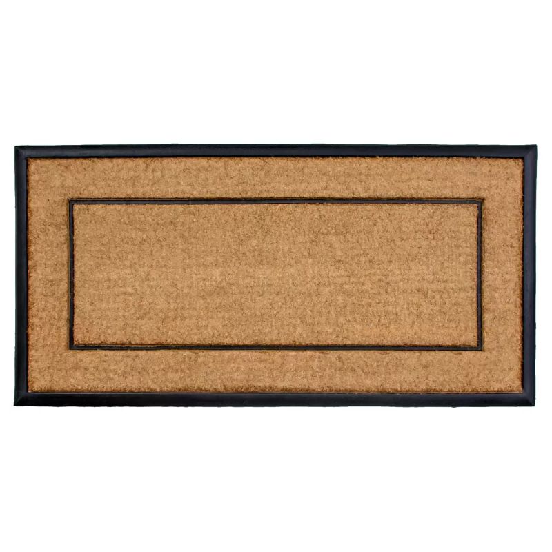 Photo 1 of 24 x 48 in. The General Rectangular Doormat, Natural & Black
