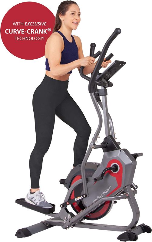 Photo 1 of [Body Power] Patented 2-in-1 Elliptical Machine & Stair Stepper Trainer with Curve-Crank Technology, Exercise Equipment for Home Gym, HIIT Training Compatible Machine, 1 Year Warranty BST800
