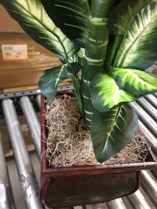 Photo 3 of Nearly Natural 45"H Plastic Golden Dieffenbachia With Planter