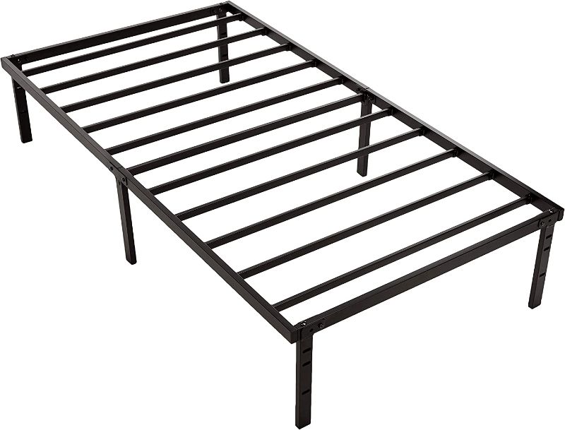 Photo 1 of Amazon Basics Heavy Duty Non-Slip Bed Frame with Steel Slats, Easy Assembly - 14"H, Twin
