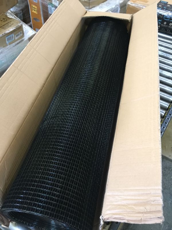 Photo 2 of 48'' x 100' 1/2inch Hardware Cloth 19 Gauge Black Vinyl Coated Welded Fence Mesh for Home and Garden Fence and Home Improvement Project (48'' x 100')
