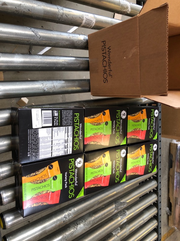 Photo 1 of 6 BOXES  Wonderful Pistachios, No Shells, 3 Flavors Variety Pack of 9 (0.75 Ounce), Protein Powered, Carb-Friendly, Gluten Free, On-the Go-Snack   BEST BY 19 JULY 2022
