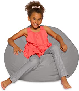 Photo 1 of Posh Creations Bean Bag Chair for Kids, Teens, and Adults Includes Removable and Machine Washable Cover, 38in - Large, Solid Gray DARK GREY SEE OTHER PHOTO