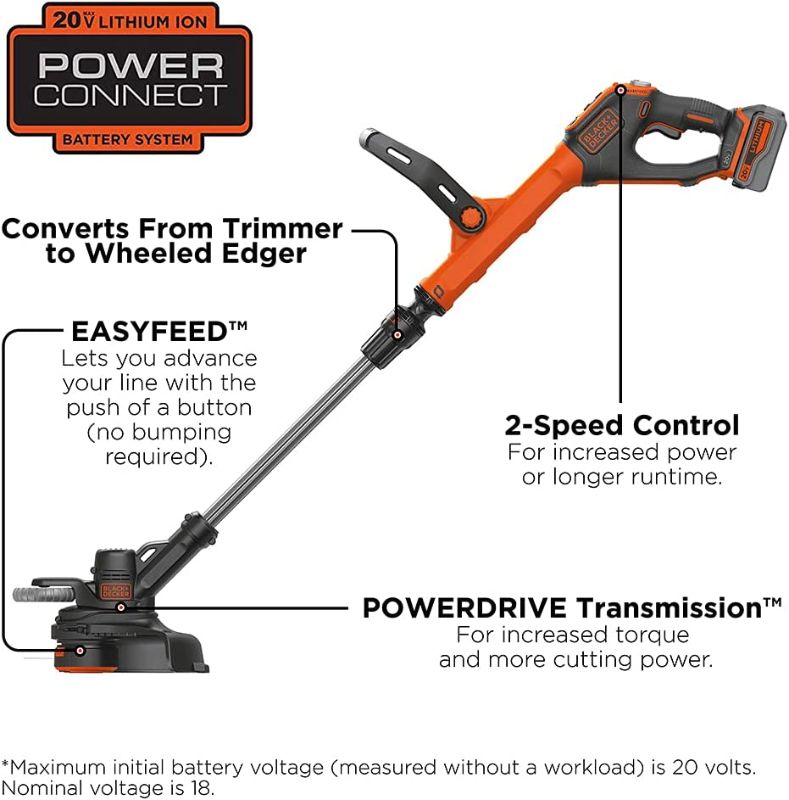 Photo 1 of BLACK+DECKER 20V MAX* String Trimmer / Edger