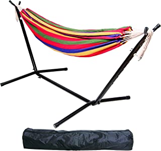 Photo 1 of BalanceFrom Double Hammock with Space Saving Steel Stand and Portable Carrying Case, 450-Pound Capacity