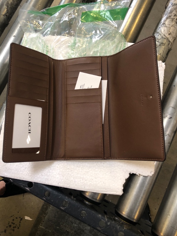 Photo 3 of Coach Signature Leather Trifold ID Wallet - #F88024, Brown, Medium
