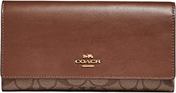 Photo 1 of Coach Signature Leather Trifold ID Wallet - #F88024, Brown, Medium
