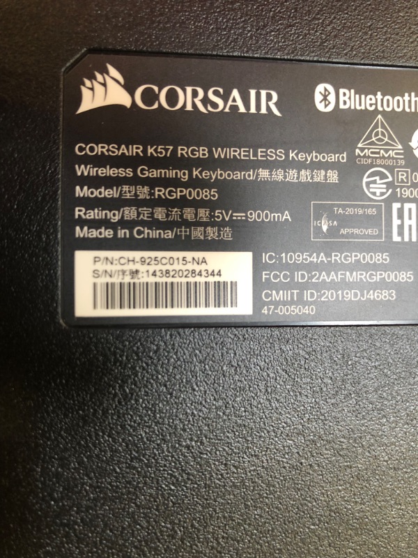 Photo 3 of CORSAIR K57 RGB Wireless Gaming Keyboard 