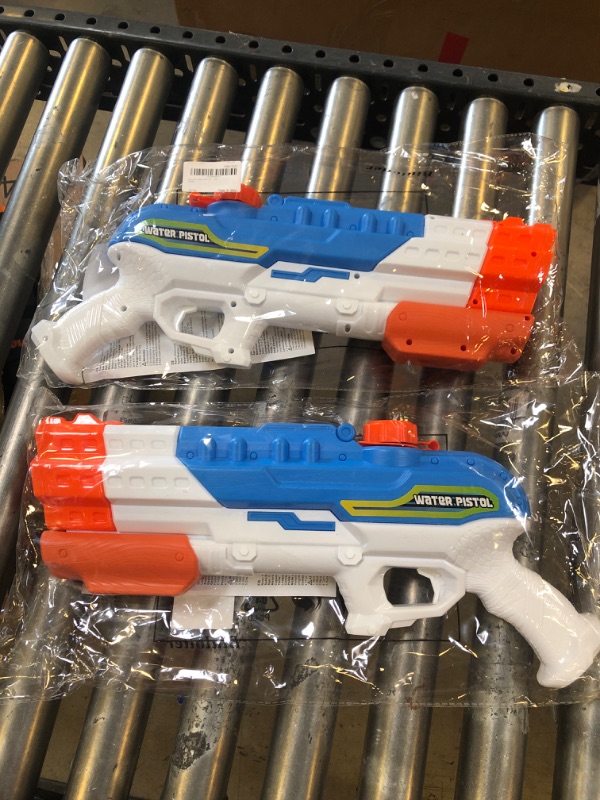 Photo 2 of 
2 pack- Biulotter Water Guns for Kids Adults, 4 Nozzles 1200cc Water Gun Pistol Squirt Gun for Water Fight Swimming Beach Water Toy 30-35 Feet Shooting Range for Kid&Adult