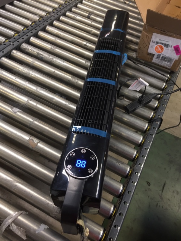 Photo 1 of Uthfy Tower Fan with Remote Control, Oscillating Bladeless Fan, 43 Inches, Quiet 3 Speeds, Large LED Display,12H Timer, Standing Floor Fans Whole Room Home Office, Black, One Size, ATF-014L-1