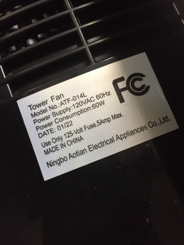 Photo 1 of Uthfy Tower Fan with Remote Control, Oscillating Bladeless Fan, 43 Inches, Quiet 3 Speeds, Large LED Display,12H Timer, Standing Floor Fans Whole Room Home Office, Black, One Size, ATF-014L-1