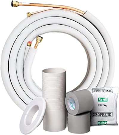 Photo 1 of 3/8" x 5/8" MrCool Ductless Split System Line Set with Control Wire - 16 Ft
