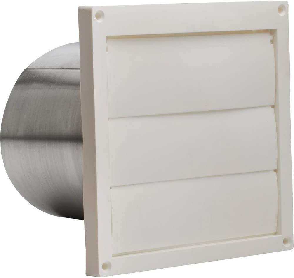 Photo 1 of Broan 646 Wall Cap White Plastic Louvered 6" Round Duct
