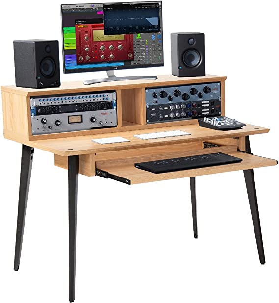 Photo 1 of Gator Frameworks Elite Series Studio Desk Workstation with (8U) Adjustable Rack Shelves and Sliding Keyboard Tray; Natural Maple Finish (GFW-ELITEDESK-MPL)
BOX 1 OF 3 ONLY, MISSING 2 BOXES, INCOMPLETE!