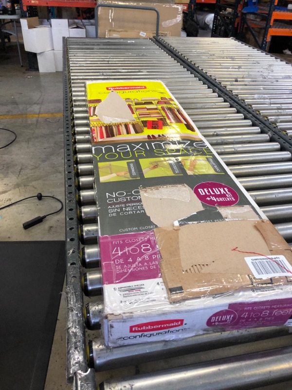 Photo 5 of Rubbermaid Configurations Deluxe Custom Closet Organizer System Kit, 4-to-8-Foot, Titanium, FG3H8900TITNM & Configurations 30-Hook Tie and Belt Organizer, Titanium(FG3H9802TITNM)
