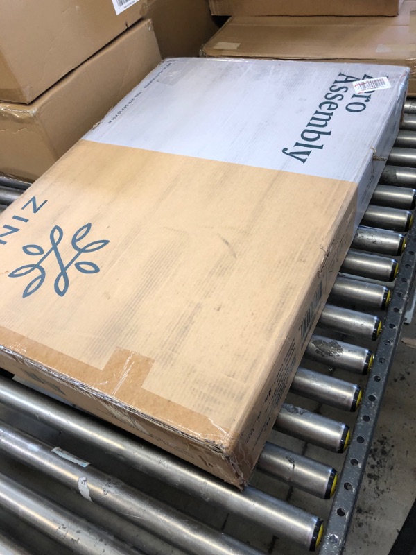 Photo 1 of ZINUS SmartBase Tool-Free Assembly Mattress Foundation / 14 Inch Metal Platform Bed Frame / No Box Spring Needed / Sturdy Steel Frame / Underbed Storage, White, Full
