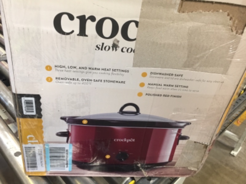 Photo 3 of Crock-pot Express Crock Slow Cooker, 8 quart, Red
