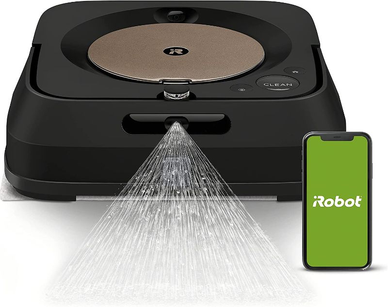 Photo 1 of iRobot Braava jet m6 (6012) Ultimate Robot Mop- Wi-Fi Connected, Precision Jet Spray, Smart Mapping, Works with Alexa, Ideal for Multiple Rooms, Recharges and Resumes, Black

