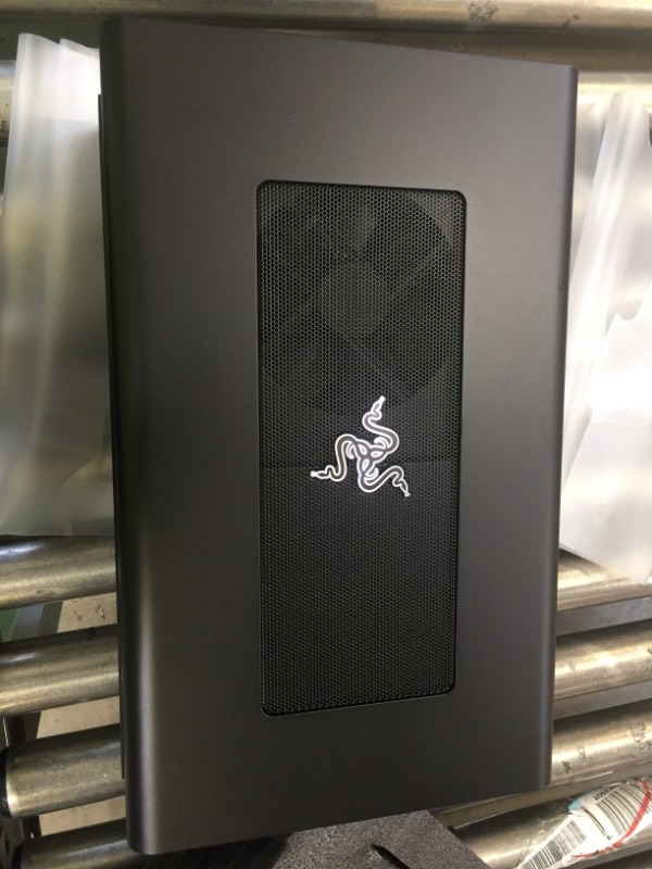 Photo 2 of Razer Core X Chroma Aluminum External GPU Enclosure (eGPU): Compatible with Windows & MacOS Thunderbolt 3 Laptops, NVIDIA /AMD PCIe Support, 700W PSU, 4x USB 3.1, 1x Gbit Ethernet, Chroma RGB, Black** PARTS ONLY **

