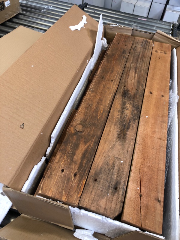 Photo 1 of Amazon Basics Recycled Wood Rectangular Garden Planter - 37” x 13” x 15”
