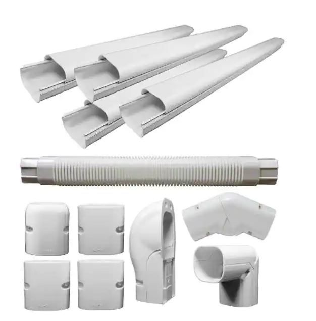 Photo 1 of 4 in. x 3 in. Decorative PVC Line Cover Kit For Mini Split Air Conditioners and Heat Pumps
