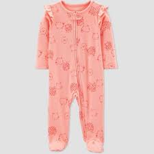 Photo 1 of Baby Girls' Sheep Footed Pajamas - Just One You made by carter's Pink Size 3&6M
