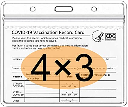 Photo 1 of 3 Pack ID Card Badge Holder, Vertical Clear PVC Card Holder Clear Vinyl Plastic Sleeve with Waterproof Type Resealable Zip, 2 PACKS 