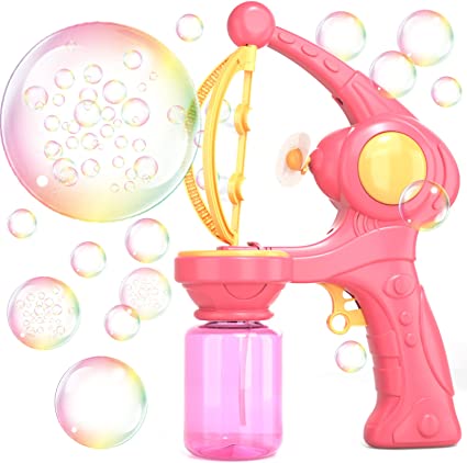 Photo 1 of Bennol Bubble Machine Gun for Girls Kids, Automatic Bubble Gun Blower Maker Bubbles in Bubble Machine Gun for Toddlers Girls, Summer Indoor Outdoor Party Gift Toy for 3 4 5 6 Years Old Pink