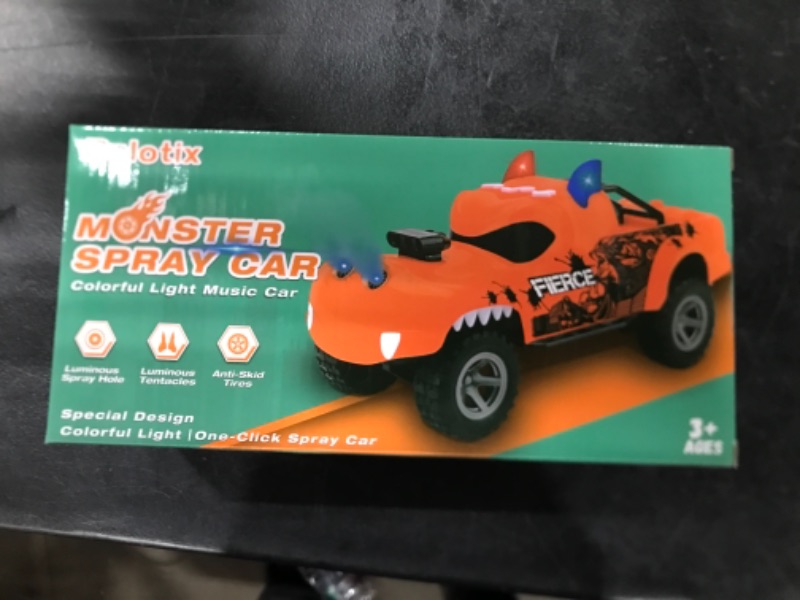 Photo 1 of Dinosaur Toys for Boy Toys - Dino Monster Spray Truck for Boys | Dynamic Kids Toys with Three Modes Game Spray Light | Toddler Toy Cars for Age 3 4 5 6 7 Boy Girl Gift | Dinosaur Toys for Kids 3-5 5-7 Orange