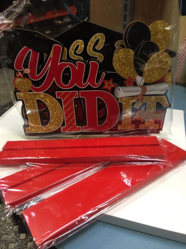 Photo 1 of 3 Pcs Graduation Favor Supplies (red/black)