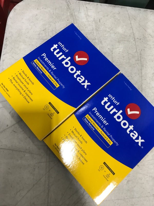 Photo 2 of 2 PACK [Old Version] TurboTax Premier 2020 Desktop Tax Software, Federal and State Returns + Federal E-file [Amazon Exclusive] [PC/Mac Disc]
YEAR 2020 