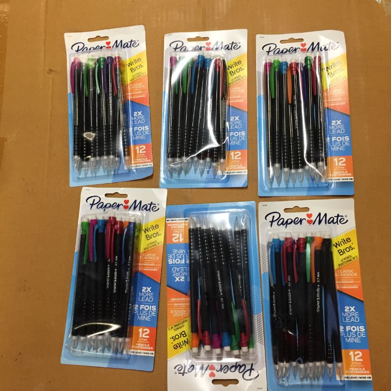 Photo 2 of 6---------Paper Mate Write Bros. 12pk #2 Mechanical Pencils 0.7mm Multicolored

