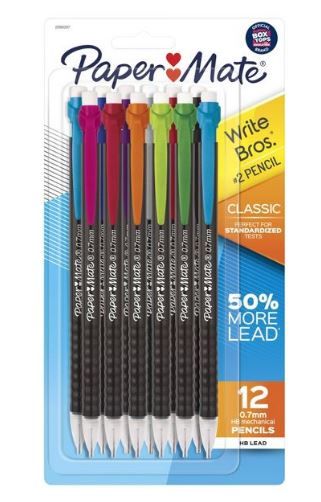 Photo 1 of 6---------Paper Mate Write Bros. 12pk #2 Mechanical Pencils 0.7mm Multicolored

