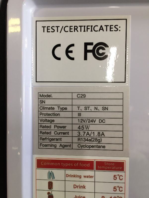 Photo 1 of c29 ice chest rifrigorator ----missing power cord unable to test 