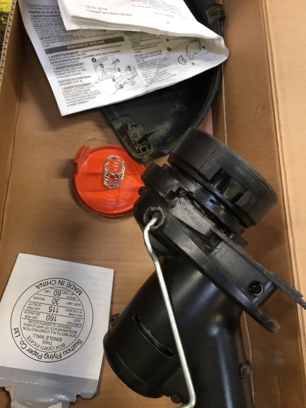 Photo 5 of Black & Decker LST136 13-Inch 36-Volt Lithium Ion Cordless High Performance Str----spindle  needs to be put together 
