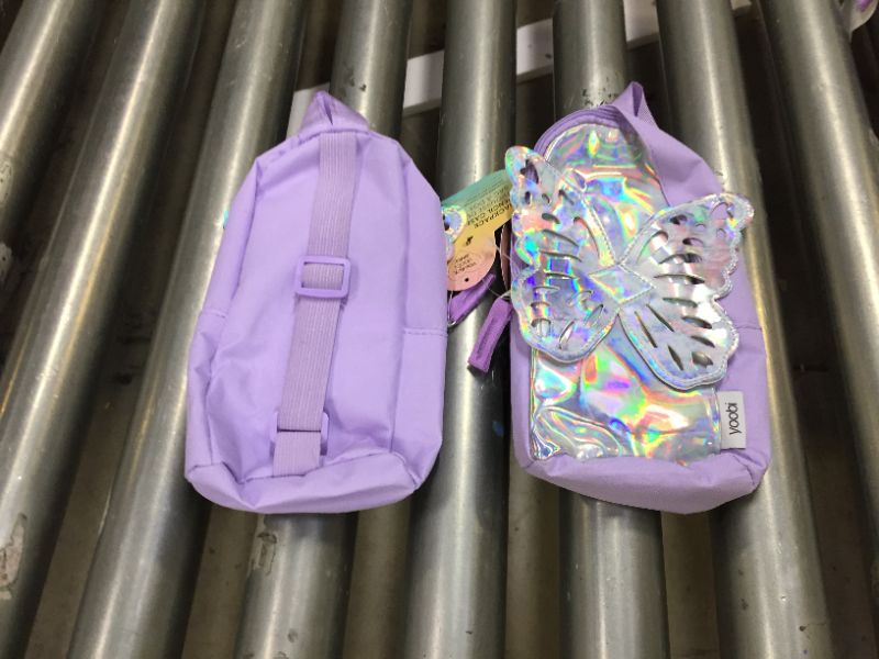 Photo 3 of 2---Yoobi™ Backpack Pencil Case Holographic Butterfly

