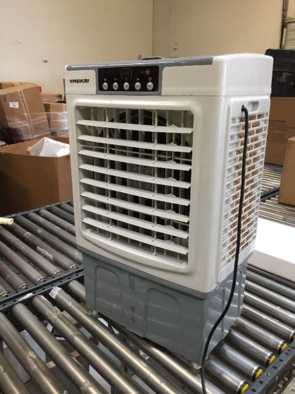 Photo 3 of Evaporative Cooler, VAGKRI 2100CFM Air Cooler, 120°Oscillation Swamp Cooler with Remote Control, 24H Timer, 3 Wind Speeds for Outdoor Indoor Use,7.9Gallon----missing control
