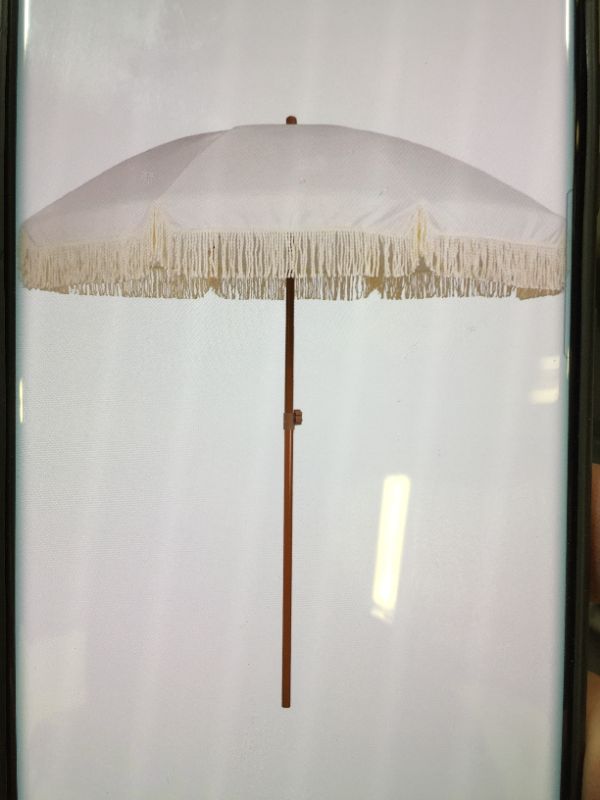 Photo 1 of ammsun 7ft patio umbrella with fringe outdoor tassel