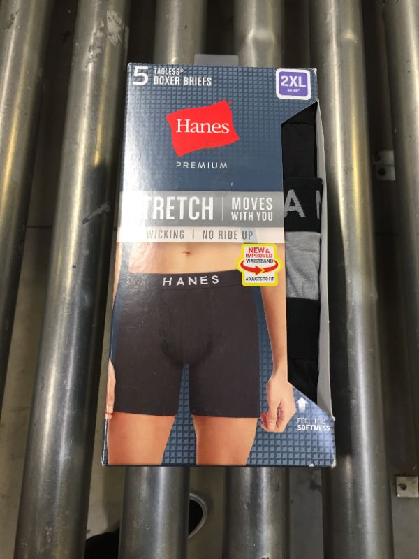 Photo 1 of Hanes Premium Men's 5pk Boxer Briefs - Colors May Vary xxl

