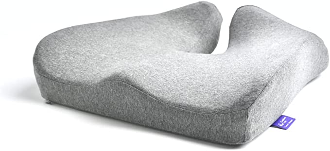 Photo 1 of Cushion Lab Patented Pressure Relief Seat Cushion for Long Sitting Hours on Office/Home Chair, Car, Wheelchair - Extra-Dense Memory Foam for Hip, Tailbone, Coccyx, Sciatica - Light Grey