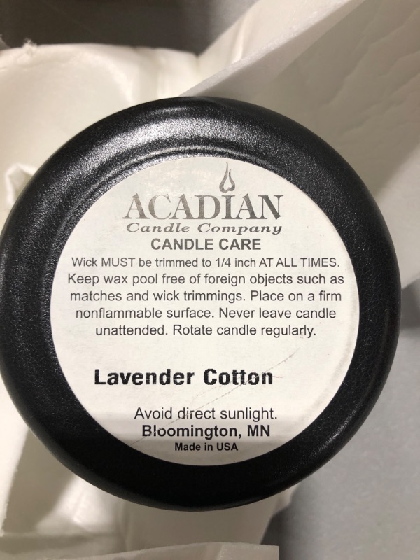 Photo 3 of Acadian Candle Company Urban Lights Leather Candle Collection, LAVENDER COTTON
