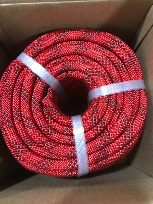 Photo 2 of YUZENET Braided Polyester Arborist Rigging Rope 3/8" X 100' Strong Pulling Ro...
