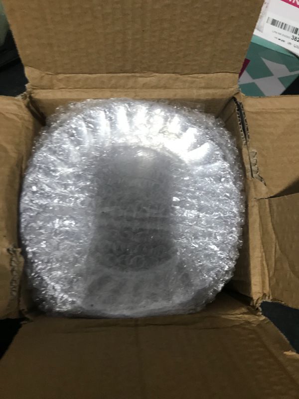 Photo 2 of 100 Premium Hard Clear Plastic Plates Set By Oasis Creations - 6" Clear Round Disposable Plates - Washable and Reusable