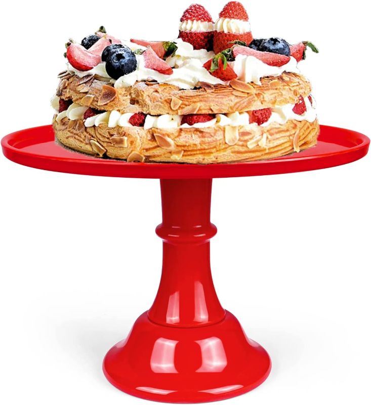 Photo 1 of  Round Cake Stand 11" Melamine Cake Display Stand Dessert Cupcake