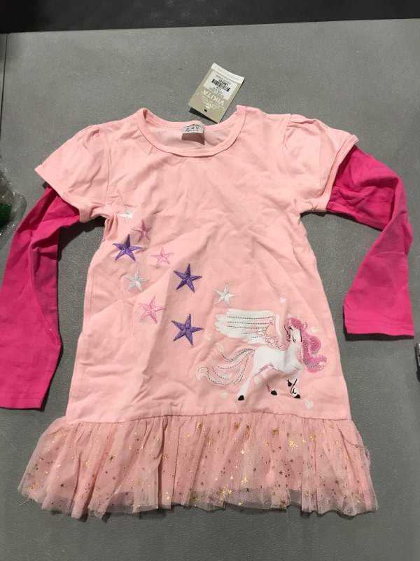 Photo 2 of 5-6 year old shirt/dress unicorn design